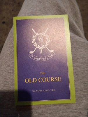 Carte De Score Encadrée, Souvenir Du Old Course St Andrews, Golf, Vintage