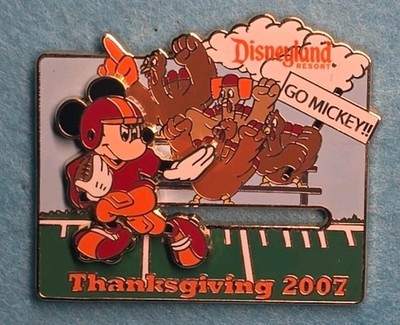 DLR - Thanksgiving 2007 - Mickey Mouse Football ARTIST PROOF AP Disney Pin 57961