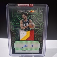 2023-24 OBSIDIAN ELECTRIC ETCH GREEN #239 SETH LUNDY RC JSY AUTO /25