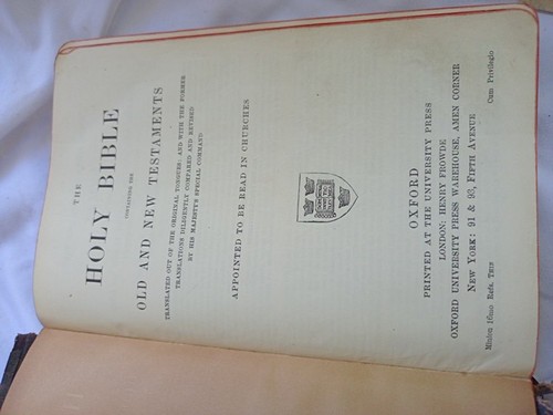 Vintage Oxford Bible Appointed To Be Read In Churches Many Flaws - Picture 7 of 14