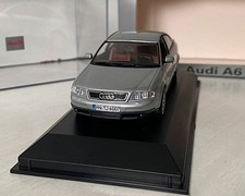 Audi A6 1997 C5 2nd Generation Silver met  1/43 MINICHAMPS Dealer box NOS
