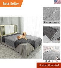 Reversible Waterproof Dog Blanket - Luxurious Fleece Pet Cover for Sofa  Bed