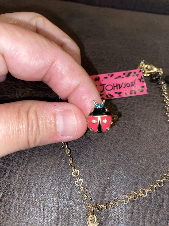 Pulsera de tobillo Betsey Johnson Lady Bug con anillo de dedo del pie Ladybug a juego retirado Foto 4 de 4