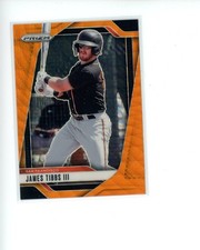2025 Panini Prizm Orange Wave Prizm #292 James Tibbs III #d 13/49