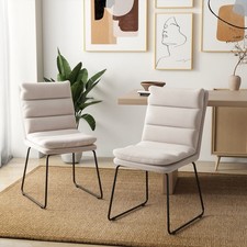 2Pcs Leisure Chair Home Wood Lounge Sofa Chair Upholstered Accent Chair