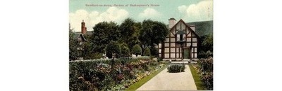 Shakespeare's Garden Postcard-Stratford-on-Avon House-Warwickshire ~1910