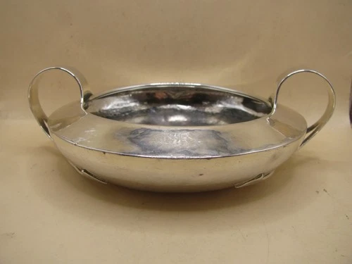 Birmingham 1906 Sterling Silver Arts & Crafts LIBERTY & CO Twin Handle Bowl