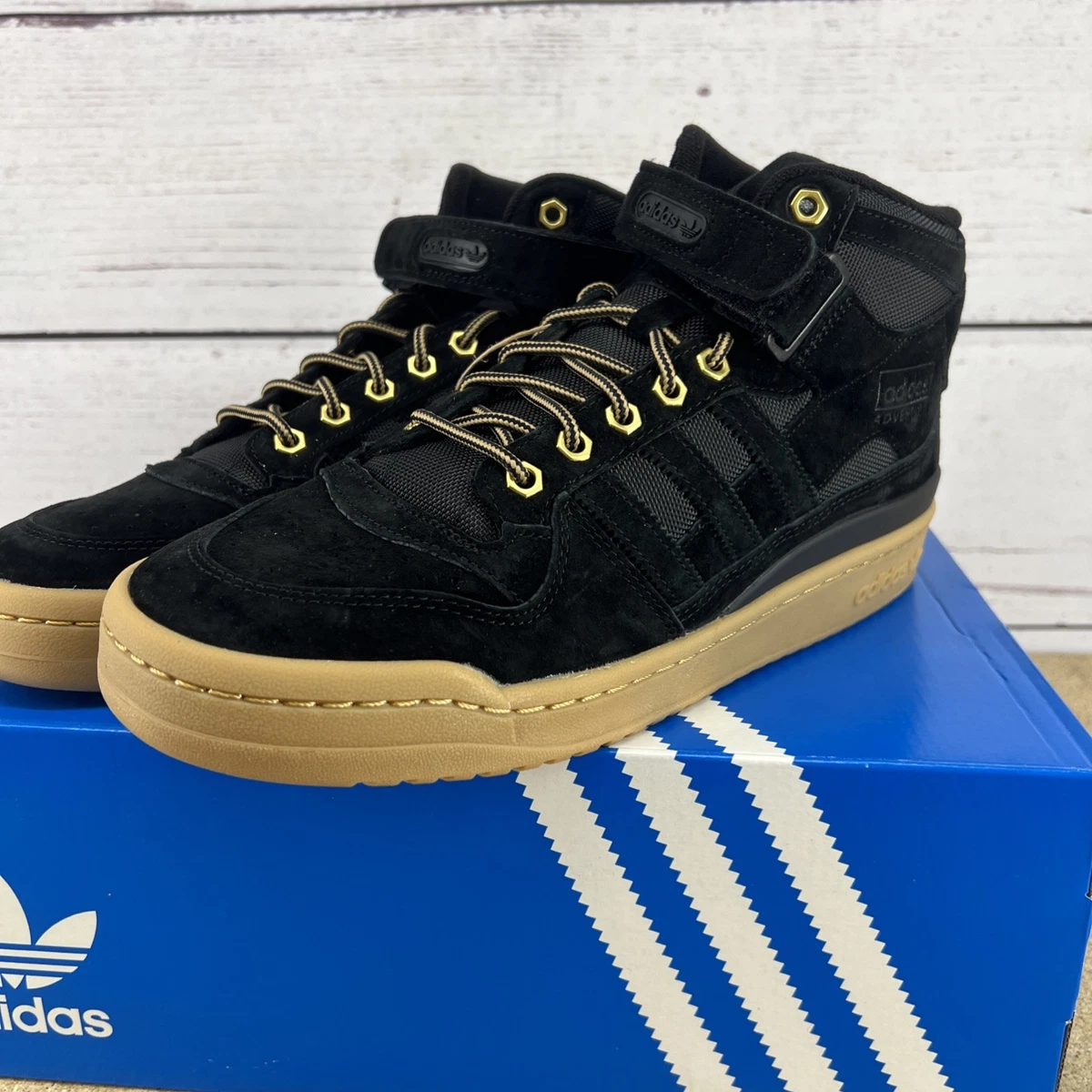 adidas Forum Mid Black Gum | eBay
