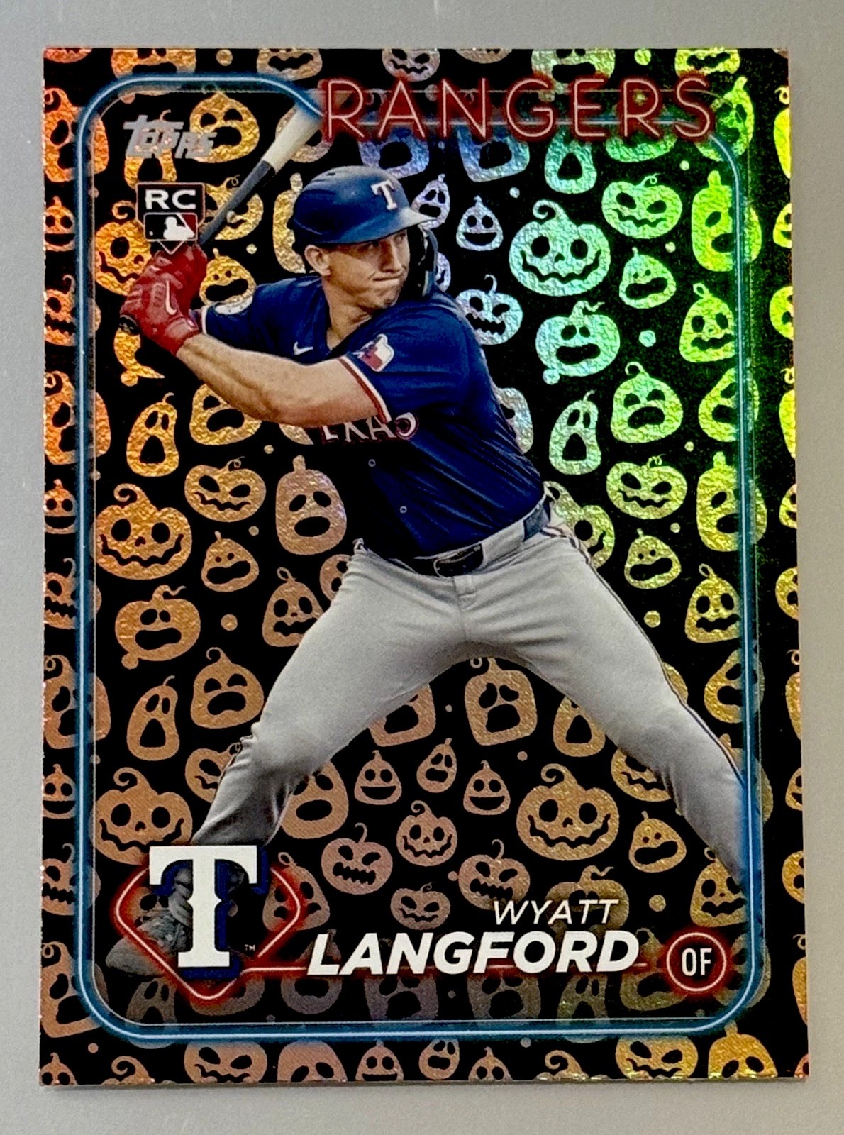 2024 Topps Update Wyatt Langford RC #US151 Jack O' Lantern SP Halloween