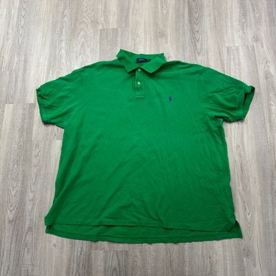 Polo Ralph Lauren Polo Shirt Men's 4XB Green Collared Preppy Ivy