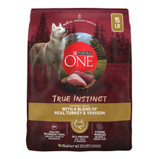 Purina ONE True Instinct Turkey Venison Dry Dog Food 15 lb Bag FREESHIP