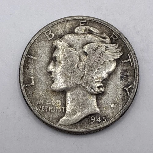 1945 Mercury Silver Dime Fine