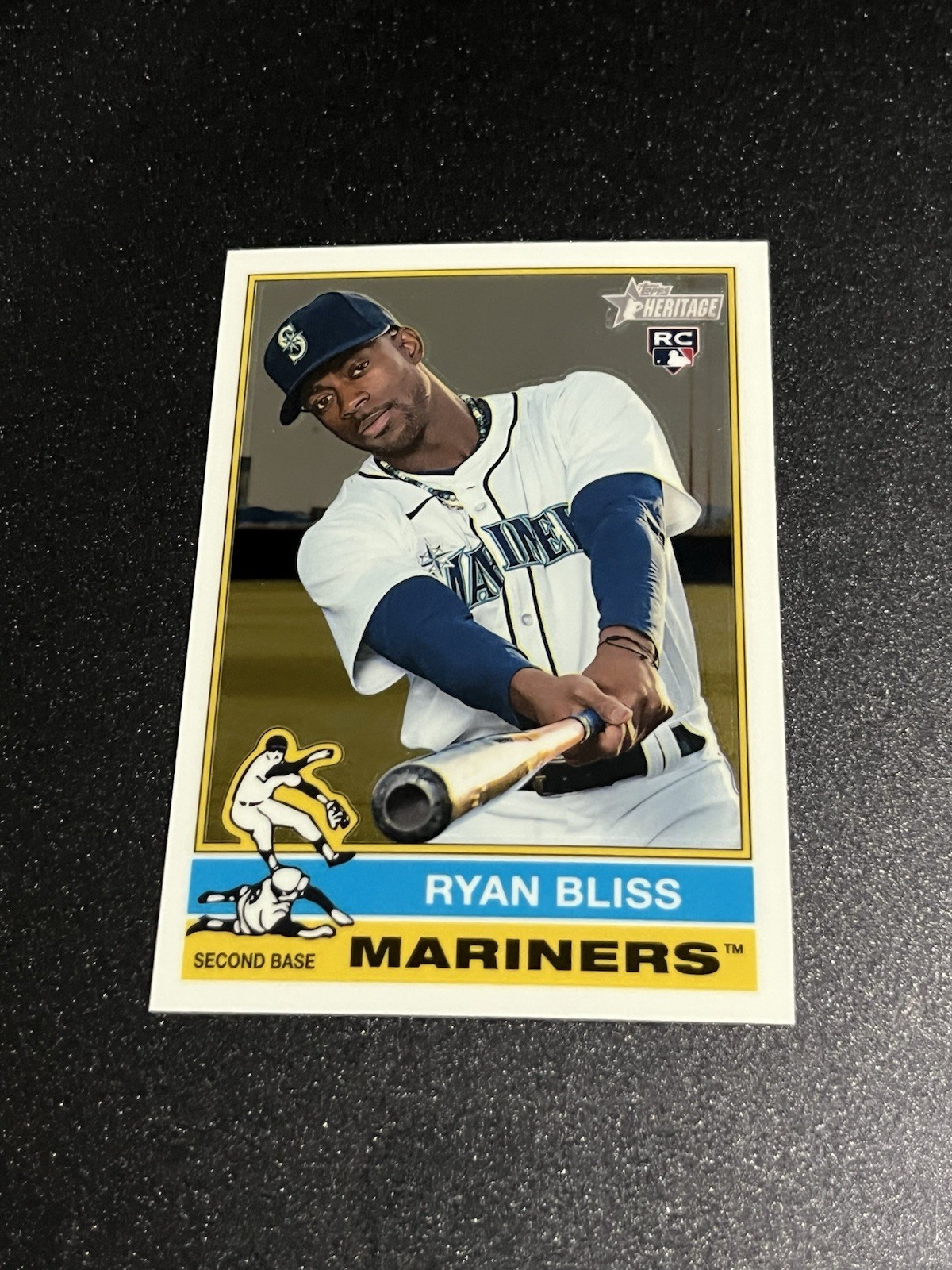 2025 Topps Heritage Chrome #16 Ryan Bliss, Seattle Mariners RC