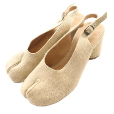 Maison Margiela Paris Tabi Pumps Slingback Beige size EU 38 Heel 2.56 inch Japan