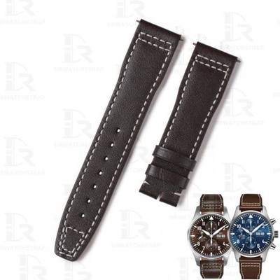 Handmade calfskin Santoni leather watch strap for IWC Pilot Spitfire