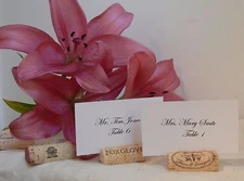 MADE TO ORDER - 50 Used Wine Cork Place Card Holders Vineyard Wedding Party
