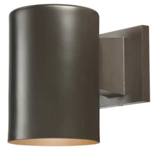 Small 1-Light Antique Bronze Aluminum LED Mini Wall Mount Cylinder Wall Sconce