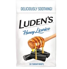 Luden's Soothing Throat Drops, Honey Licorice, 30 ct (Pack of 1), Free Shipping