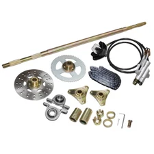 ATV Go Kart Rear Live Axle Kit Sprocket Brake Wheel Hub Assembly Chain Go Cart