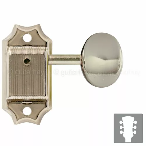 NEW Gotoh SD90-05M Tuners Tuning Vintage Keys Set L3+R3 OVAL Button 3x3 - NICKEL
