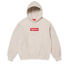 Supreme Box Logo Hooded Sweatshirt Bogo Stone Natural FW24 Size XL DS Confirmed