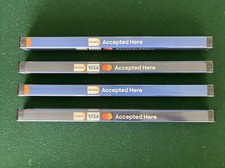 4 Supermarket Grocery Store Lane Dividers Visa MasterCard Discover Accepted Here