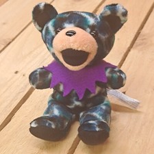 Grateful Dead Ripple Bean Bag Bear Plush Liquid Blue 10/16/81 Vintage 7"