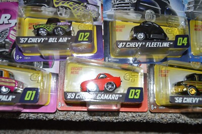 Car Tuned Series One Diecast Cartoon Style Cars Full Set 1-8 Mint