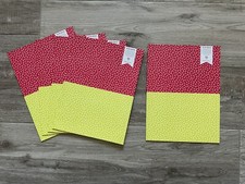 NEW Lot of 5  Best Year Ever  2 pocket paper folders Red/Chartreuse Sprinkles
