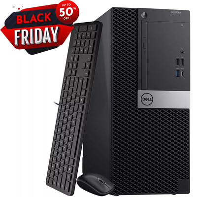 Dell 7040 Tower Desktop PC Intel i7-6700 16GB 256GB SSD Built-in Wi-Fi Windows10