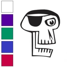 Skull Pirate Drawing, Vinyl Decal Sticker, Multiple Colors Sizes 1384