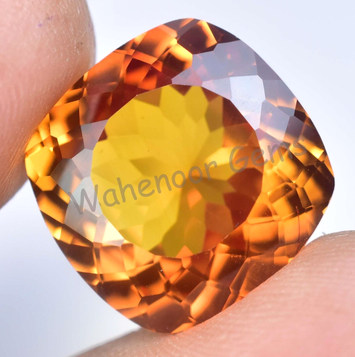 FLAWLESS Natural Imperial Topaz 26.80 Ct Cushion Certified