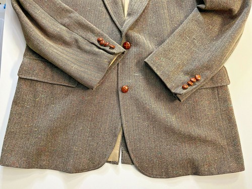 Chaqueta Blazer de Colección PENDLETON Para Hombre Marrón Bronceado Espina de Arenque 2 Botones Talla 42 - Imagen 2 de 7
