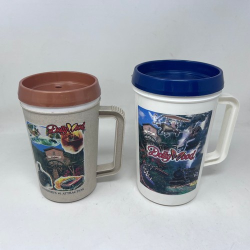 Dolly Parton Dollywood Plastic Travel Cup Set Insulated Beverage Mug one signed - Picture 4 of 6