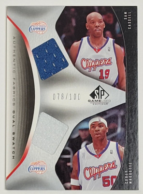 2006-07 UD SP GAME USED SAM CASSELL COREY MAGGETTE AUTHENTIC FABRICS JSY #D 100