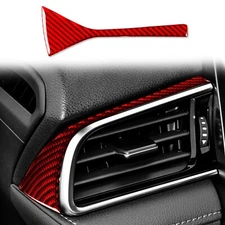 Interior Driver Air Vent Outlet Cover For Toyota Camry 2018-24 Red Carbon Fiber