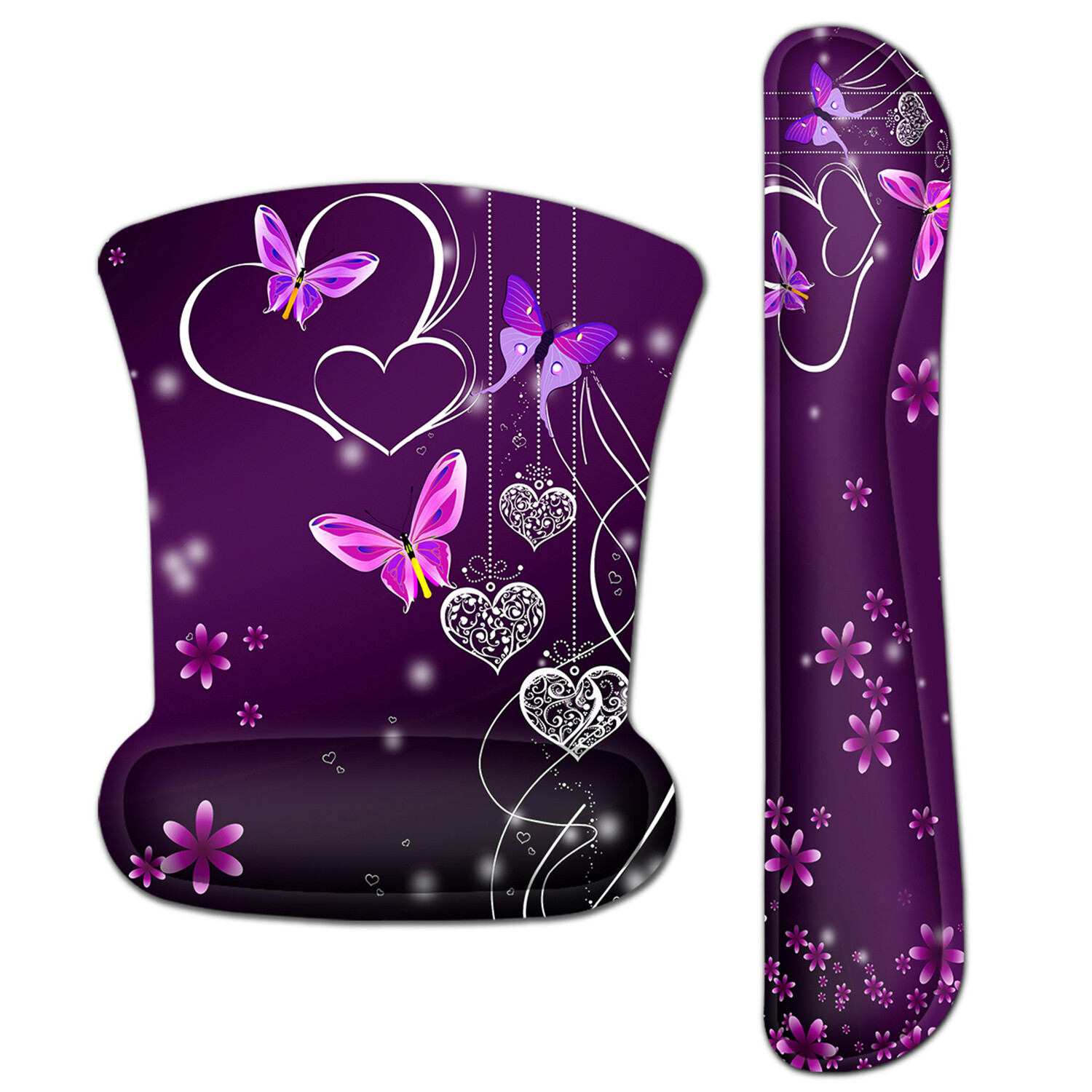 Gaming Mouse Pad Wrist Support & Keyboard Wrist Pad Combo Set - 2503-image