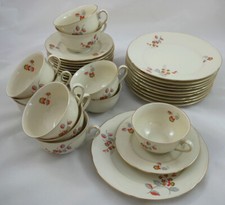 Kaffeeservice beige Blumendekor, Heinrich Winterling in Marktleuthen ca 1950