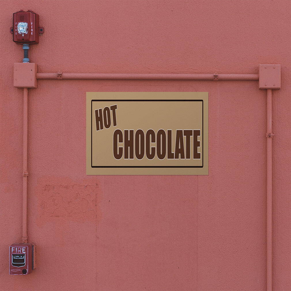 Decal Stickers Hot Chocolate Food Fair Promotion Business Vinyl Store Sign Label