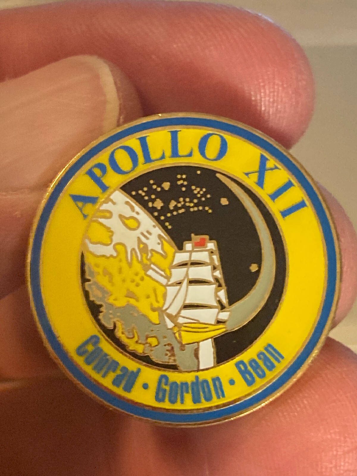 Apollo 12. Conrad, Gordon, Bean NASA Lapel Pin | eBay