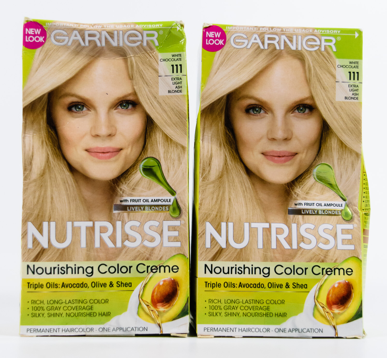3 Pk Garnier Nutrisse Extra Light Ash Blonde 111 White Chocolate