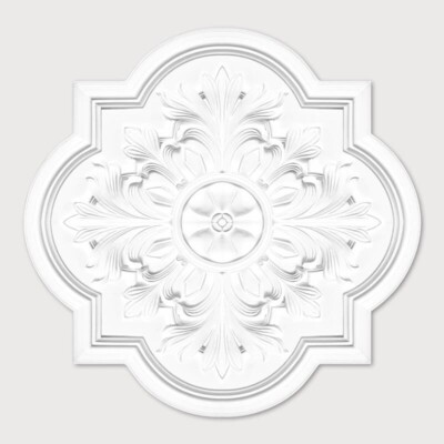 Deckenrosette Polyurethanharz - hochwertige Deko ''Himmlischer Charme'' Durchmesser 50 cm