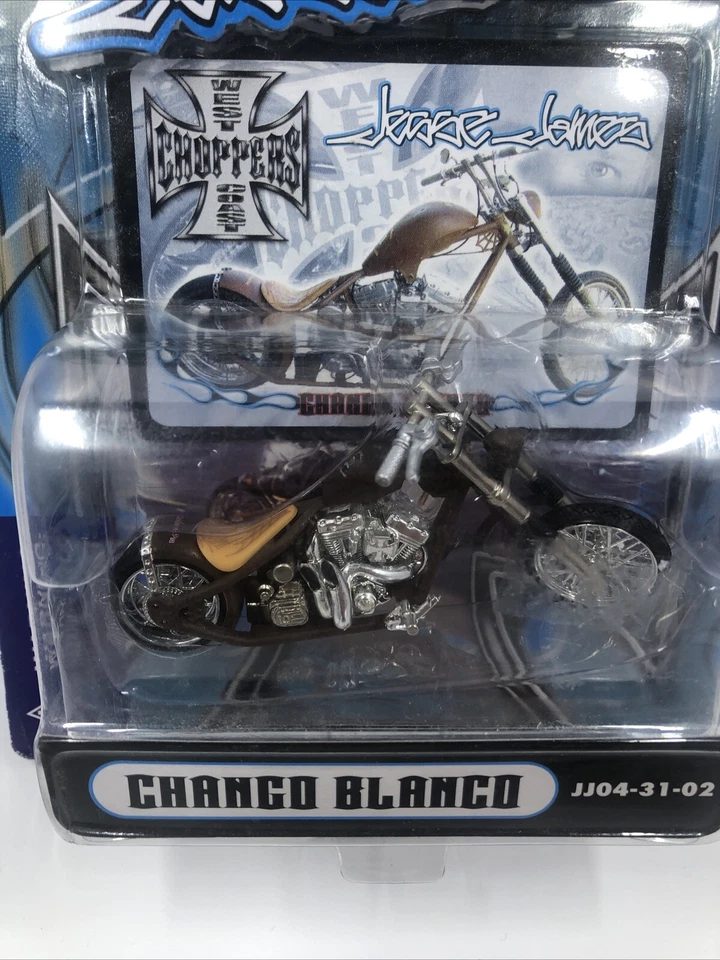 Jesse James Chanco Blanco Muscle Machines Chopper escala 1:31. Nuevo en caja. Foto 3 de 4