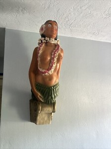 HULA GIRL 36" Boat Ship Figurehead Formcraft Nautical Decor POLYNESIAN MAIDEN