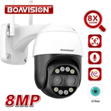 BOAVISION 8MP 4K 8x Hybrid Zoom 2.8+12mm Dual Lens PTZ IP Camera WiFi Human