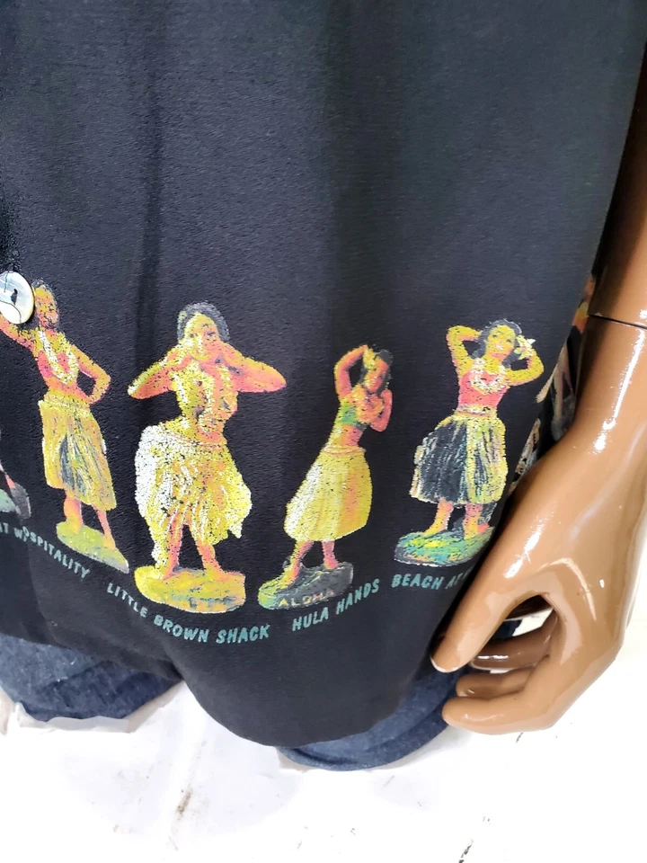 Da Vinci California Mens Shirt Charlie Sheen Bowling Hawaiian Hula Button Down - Image 2 of 4