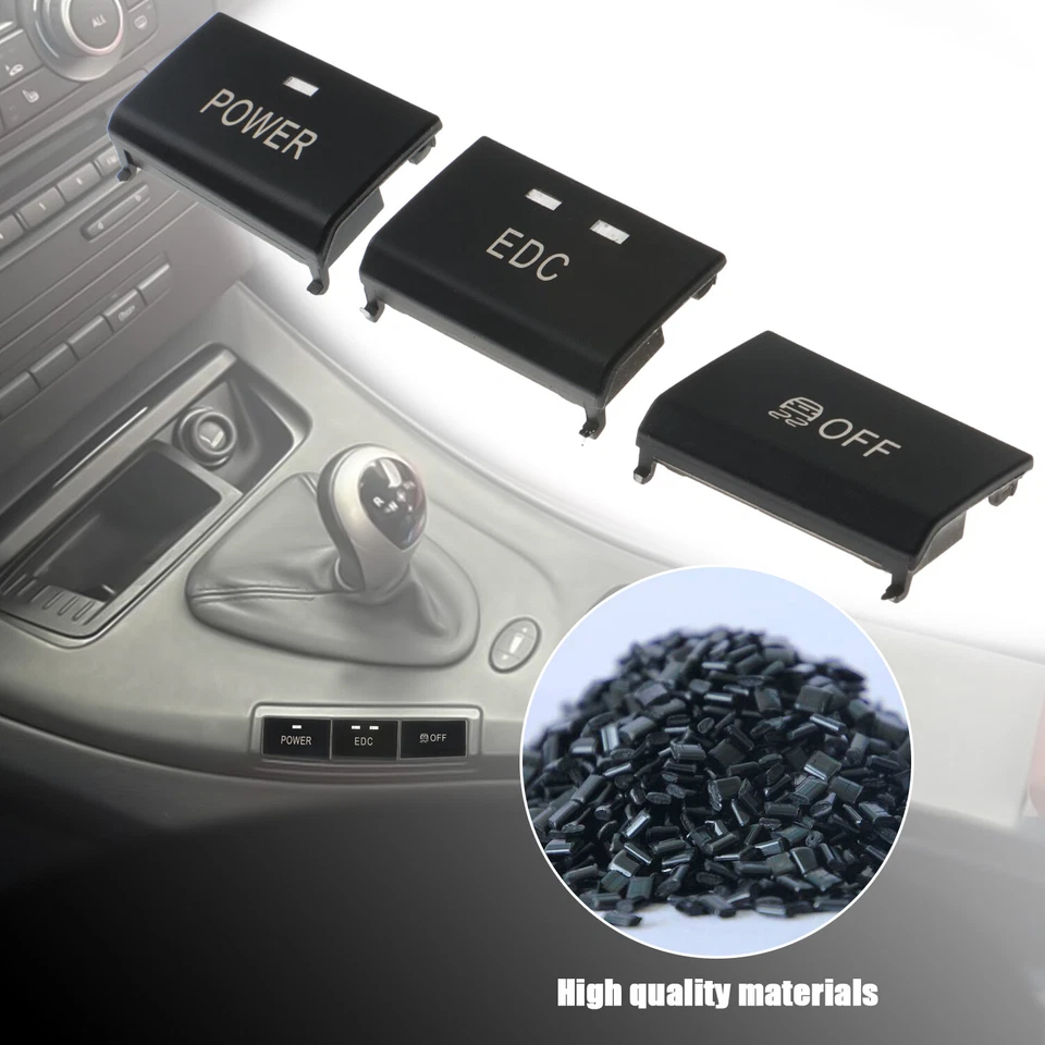 Carcasa de botón de interruptor de consola central 3 piezas para BMW 2005-2012 E90 E92 E93 M3 Foto 2 de 4