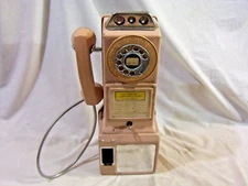 1948 - 1955 Chicago-made Automatic Electric 3-slot payphone original beige paint
