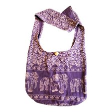 NWOT Elephant Crossbody Bag Hobo Sling Shoulder Purse Zippered Inside Pocket