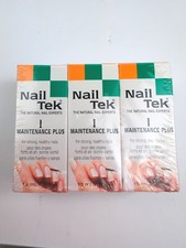 3pk Lot Nail Tek MAINTENANCE PLUS I - For Strong Healthy Nails - NEW 